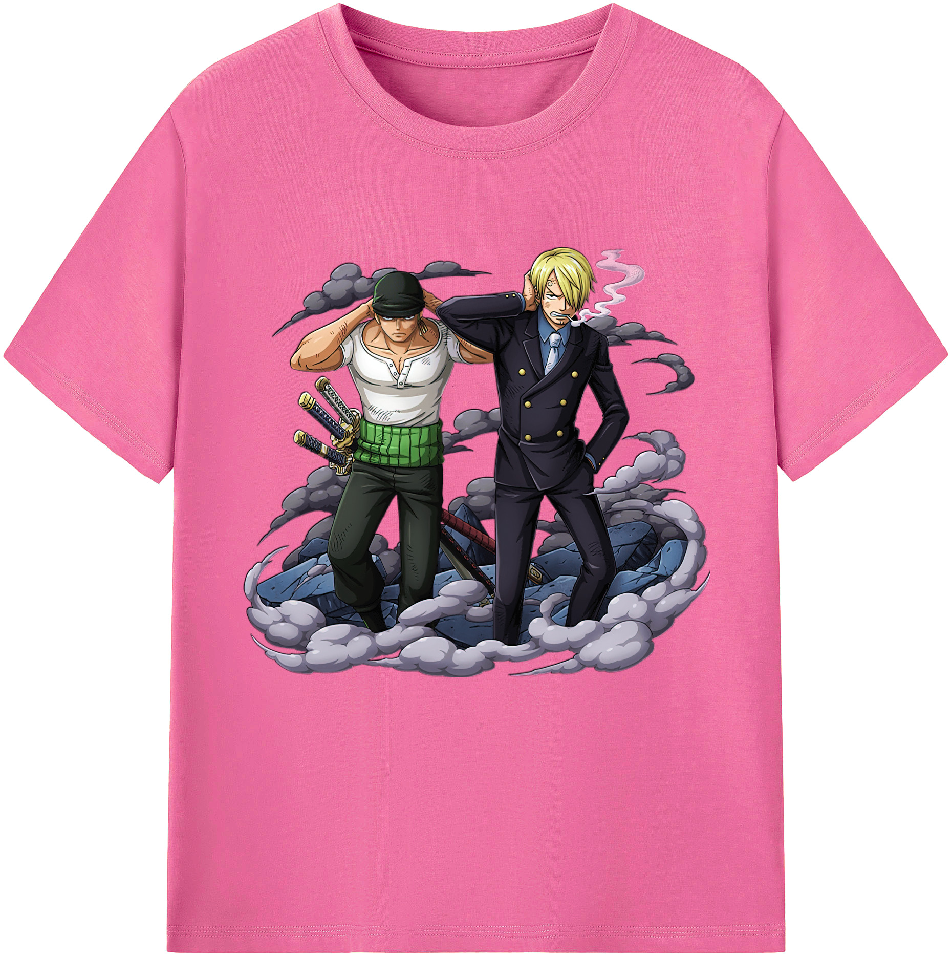 （画像用） ワンピース サンジ ONE PIECE Sanji レディースカジュアルプリントTシャツ（綿100％）